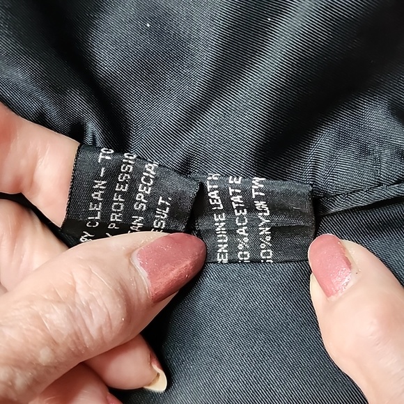 EUC Georgetown Leather Design Vintage Collared Belt Trenchcoat Size 9/10 - Picture 14 of 16